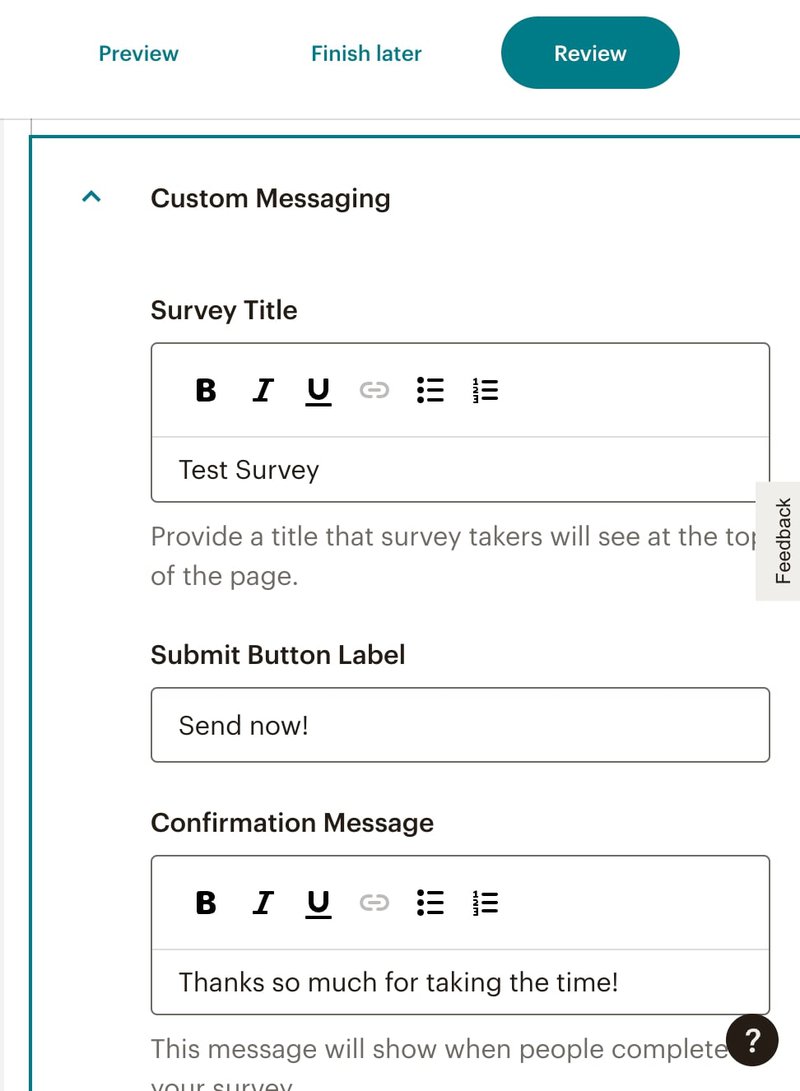 customizing-mailchimp-survey-messages
