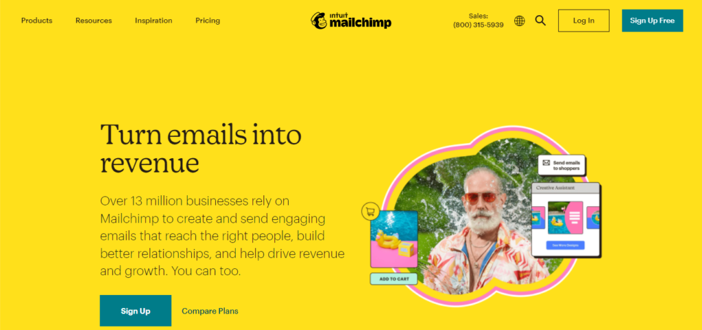 email marketing tool - mailchimp