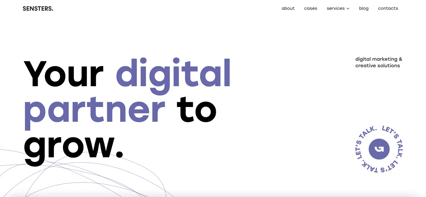 Sensters. digital marketing | paid advertising agency | company logo